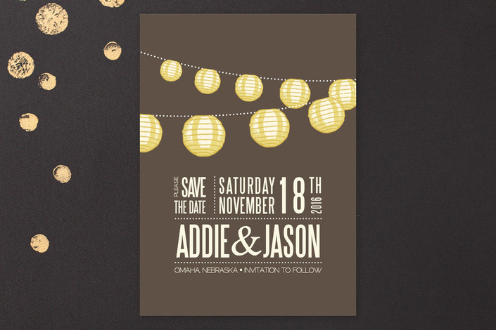 Paper Lantern Save the Date Cards