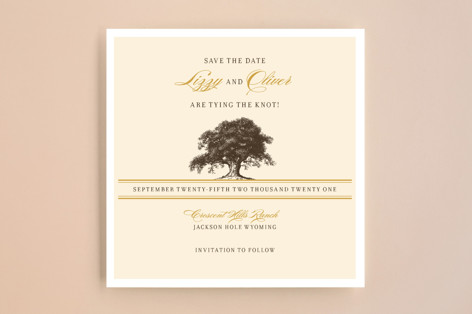 Oak Tree Save the Date Cards