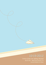 Paper Airplane Save the Date Cards, by Mandy Gordon