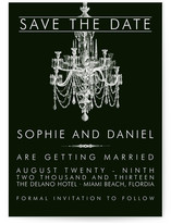 Chandelier Save the Date Cards