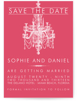 Chandelier Save the Date Cards