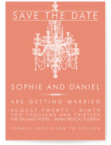 Chandelier Save the Date Cards
