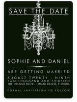 Chandelier Save the Date Cards
