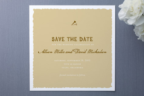 Western Posting Save the Date Cards