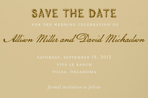western posting save the date cards by oscar+emma