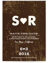Black Veneer Save the Date Cards