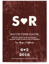 Black Veneer Save the Date Cards