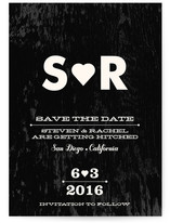 Black Veneer Save the Date Cards