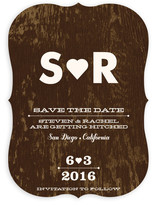 Black Veneer Save the Date Cards