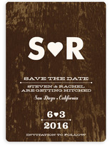 Black Veneer Save the Date Cards