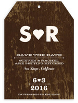 Black Veneer Save the Date Cards