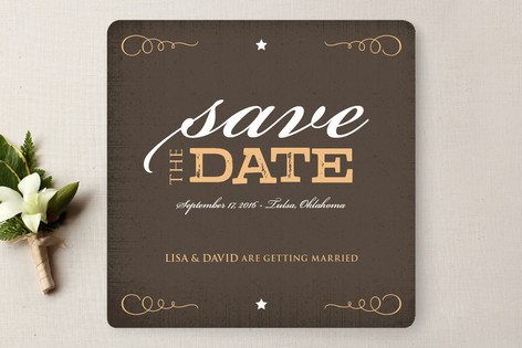 Rustic Western Save the Date Cards