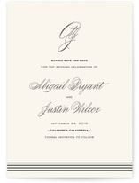 Script Monogram Save the Date Cards