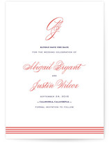 Script Monogram Save the Date Cards