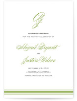 Script Monogram Save the Date Cards