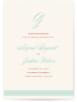 Script Monogram Save the Date Cards