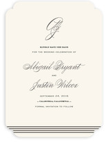 Script Monogram Save the Date Cards
