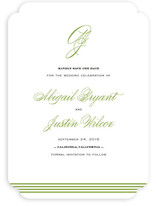 Script Monogram Save the Date Cards