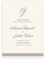 Script Monogram Save the Date Cards