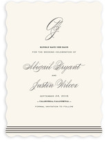 Script Monogram Save the Date Cards