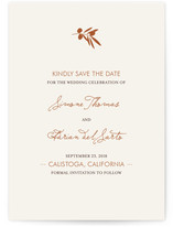 Simple Olive Save the Date Cards