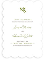 Simple Olive Save the Date Cards