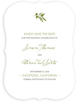 Simple Olive Save the Date Cards