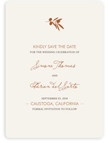 Simple Olive Save the Date Cards