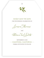 Simple Olive Save the Date Cards