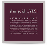 She Said Yes Save the Date Cards