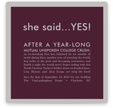 She Said Yes Save the Date Cards
