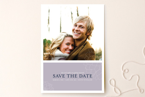 Subtle Dahlia Save the Date Cards