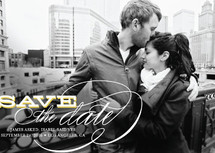 Calligraphy Save the Date Cards
