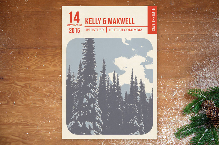 Lift Ticket Save the Date Cards