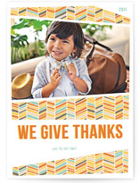 Herringbone Thanksgiving Thanksgiving Cards