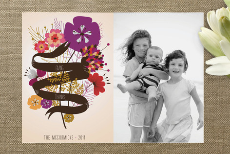 Floral Banner for Thanksgiving Thanksgiving Cards