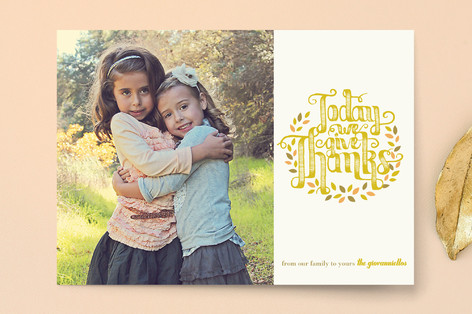 We Give Thanks Thanksgiving Cards