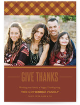 Thanks-gingham Thanksgiving Cards