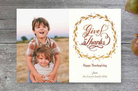 Wreath of Fall Thanksgiving Cards