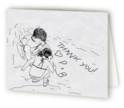Playing in the Sand Thank You Cards