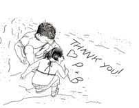 Playing in the Sand Thank You Cards