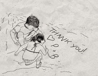 Playing in the Sand Thank You Cards