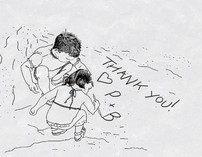 Playing in the Sand Thank You Cards