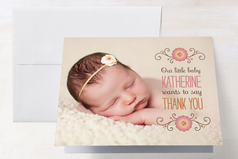 Little Baby Says Thank You Cards