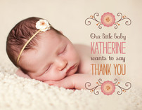 Little Baby Says Thank You Cards