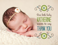 Little Baby Says Thank You Cards