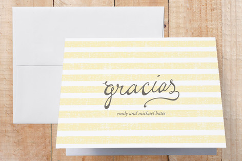 Gracias Stripes Thank You Cards