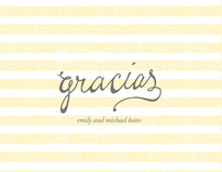 Gracias Stripes Thank You Cards
