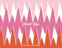 Happy Ikat Thank You Cards