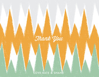 Happy Ikat Thank You Cards